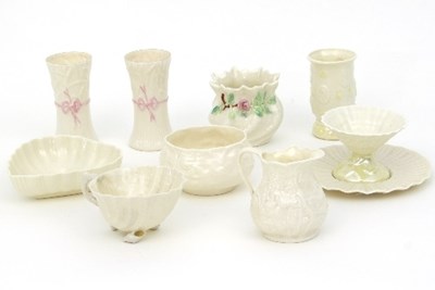 Lot 234 - A group of Belleek porcelain, various periods,...