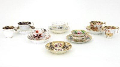 Lot 237 - Two Spode trios and a teacup and saucer, circa...