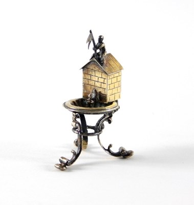 Lot 310 - A 19th Century Dutch silver-gilt water closet,...