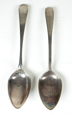 Lot 328 - A George III silver table spoon, maker's mark...