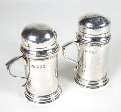 Lot 335 - A pair of silver kitchen cruets, George...