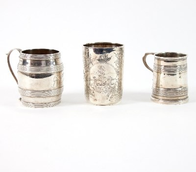 Lot 356 - A Victorian silver Christening beaker, George...