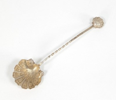 Lot 361 - A silver spoon with shell shaped bowl, G & B,...