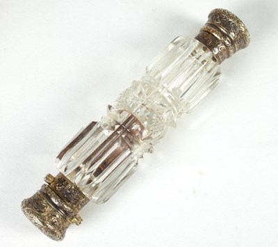 Lot 390 - A silver mounted double-ended scent bottle, S...