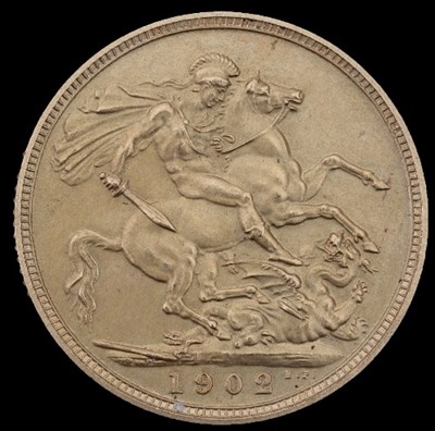 Lot 410 - An Edward VII gold sovereign, 1902