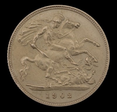 Lot 411 - An Edward VII gold half sovereign, 1902