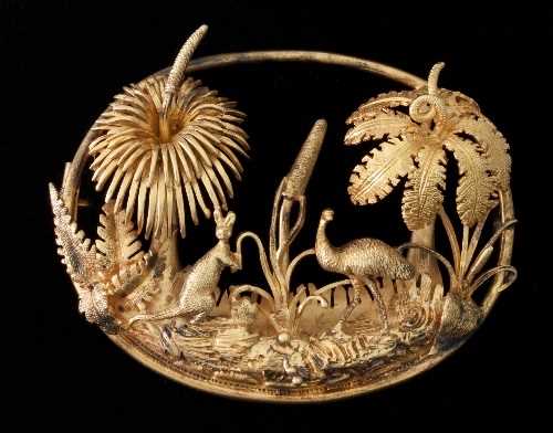 Lot 505 - An Australian gold brooch, attributed to...