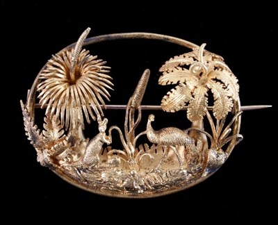 Lot 505 - An Australian gold brooch, attributed to...