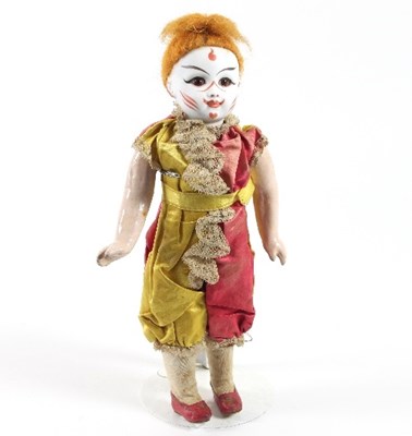 Lot 562 - A French bisque head character doll, marked...