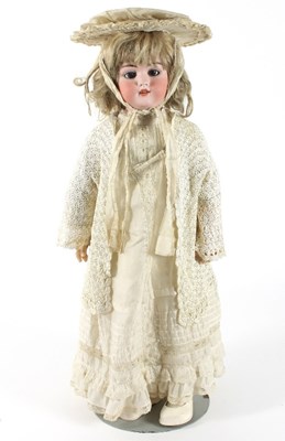 Lot 564 - A Simon & Halbig bisque head doll, stamped...