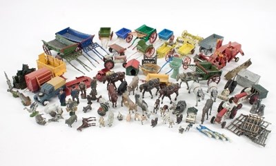 Lot 616 - A quantity of farm related toys, lead figures...