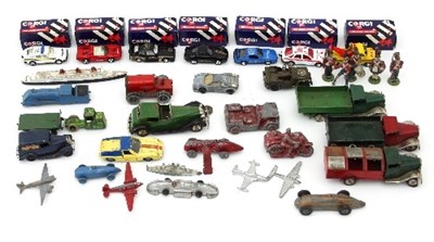 Lot 627 - Dinky Toys, four airplanes, Twin Fighters,...