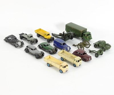 Lot 629 - Dinky Toys, nine unboxed, 1940s and 1950s and...