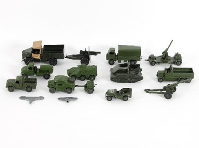 Lot 634 - Dinky Toys, twelve unboxed, military vehicles