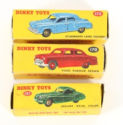 Lot 636 - Dinky Toys, three boxed, No 172 Studebaker...