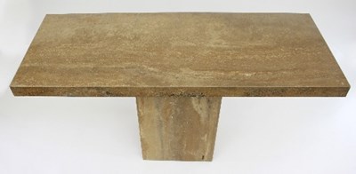 Lot 13 - A 20th Century Travertine walnut stone console...