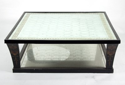 Lot 34 - A large square modern coffee table with...