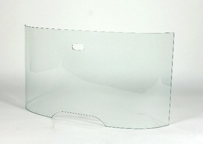 Lot 59 - A curved glass fire guard by Pierre Frey, with...