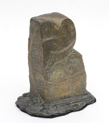 Lot 75 - A 20th Century bronze sculpture of abstract...