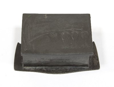 Lot 89 - A Liberty & Co Tudric pewter box, the lid and...