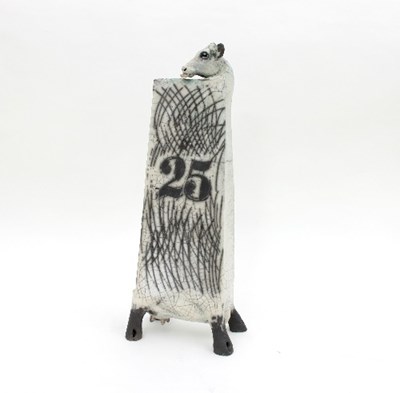 Lot 110 - Lawson E Rudge: a Raku pottery sculpture of an...