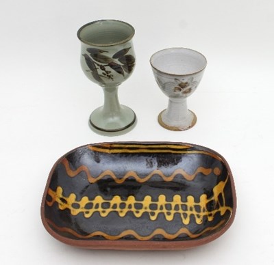 Lot 125 - Ffestiniog Pottery: a slipware rectangular...