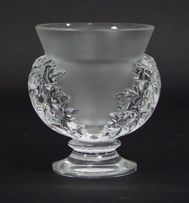 Lot 142 - Lalique: a modern glass vase of thistle shape,...