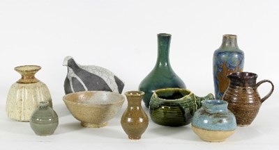 Lot 144 - A quantity of studio pottery, to include vases,...