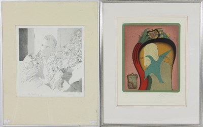 Lot 150 - Mikhail Chemiakin/Abstract Portrait with Fruit...