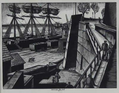 Lot 176 - Norman Jaques (British 1926-2014)/Harbour...