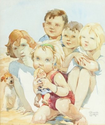 Lot 218 - Grace Lodgen (British, 20th Century)/Children...