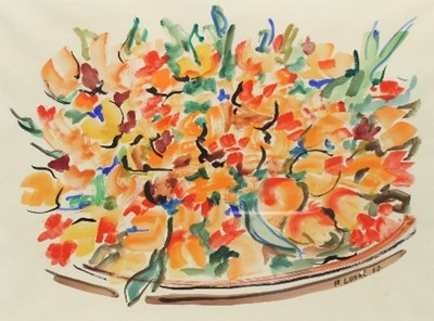 Lot 232 - A Lukac/Fruit Bowl and Floral Display/signed...