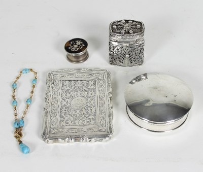 Lot 341 - A Victorian silver visiting card case,...