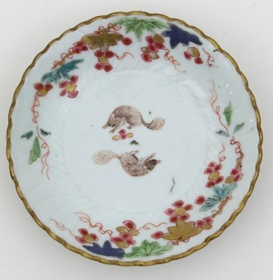 Lot 463 - A Japanese dish, the centre with two squirrels...