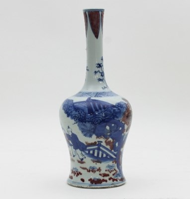 Lot 478 - A Chinese blue and white bottle vase,...