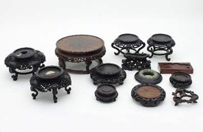 Lot 508 - A collection of thirteen Chinese carved...