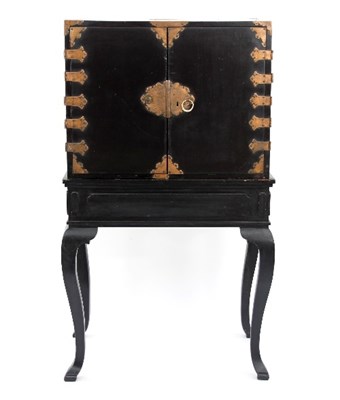 Lot 540 - A 19th Century Chinese black and gold lacquer...