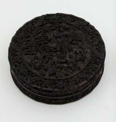 Lot 546 - A 19th Century tortoiseshell carved circular...