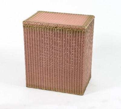 Lot 668 - A Lloyd Loom 'Lusty' laundry basket, in dusky...