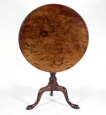 Lot 686 - A 19th Century tilt-top mahogany tripod table,...