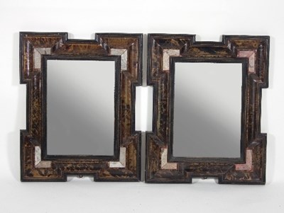 Lot 691 - A pair of modern faux tortoiseshell and...