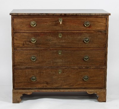 Lot 706 - An early 19th Century mahogany chest of four...