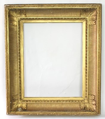 Lot 732 - A gilt plaster picture frame with egg and dart...