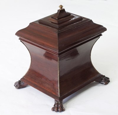 Lot 735 - A Regency mahogany sarcophagus shaped wine...