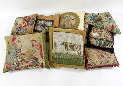 Lot 768 - Eight tapestry cushions, various