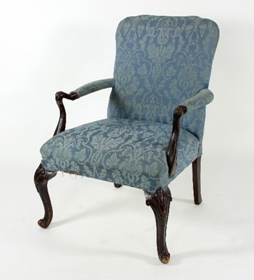 Lot 780 - A Gainsborough type armchair, the arms on...