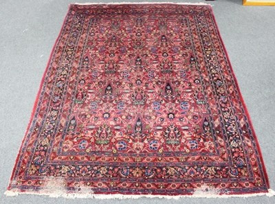 Lot 826 - A large Kashan carpet, the central medallion...