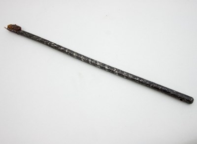 Lot 846 - A Caucasian white metal riding crop,...