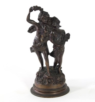 Lot 882 - A 19th Century bronze, allegorical figures on...