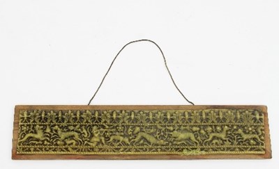 Lot 902 - An Austrian relief frieze in wax, the boar...